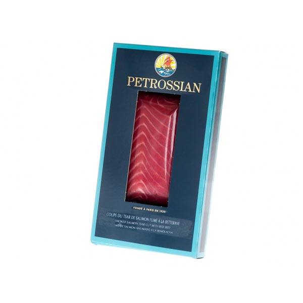 TSAR CUT SMOKED SALMON CURED WITH BEETROOT 500G TO 800G VACUUM PACKED